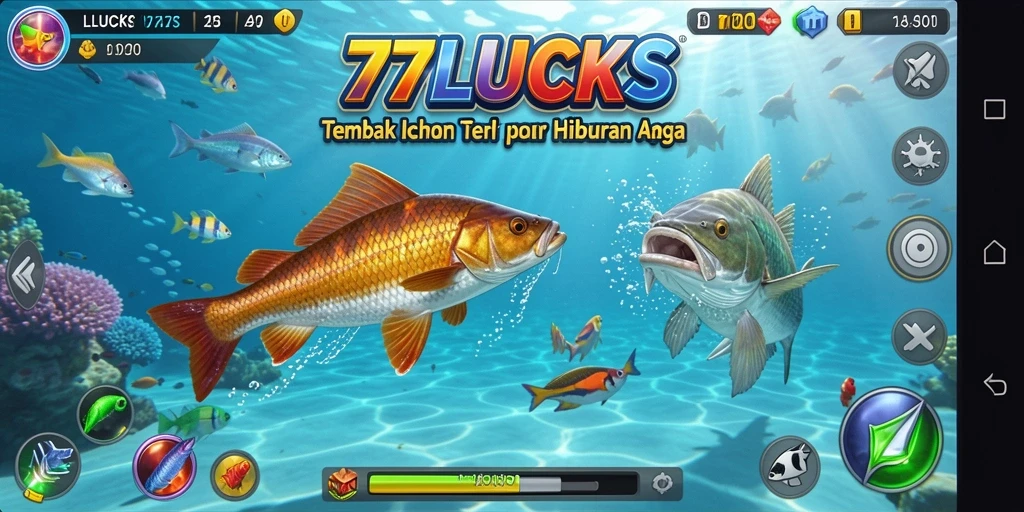 Tampilan seru gameplay Tembak Ikan di 77LUCKS.