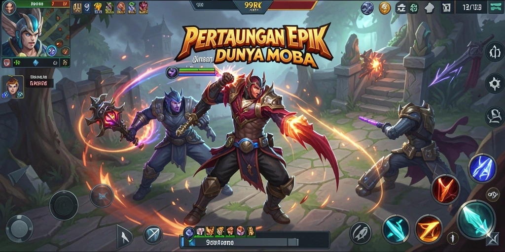 Screenshot gameplay 99RK dengan aksi pertarungan seru.