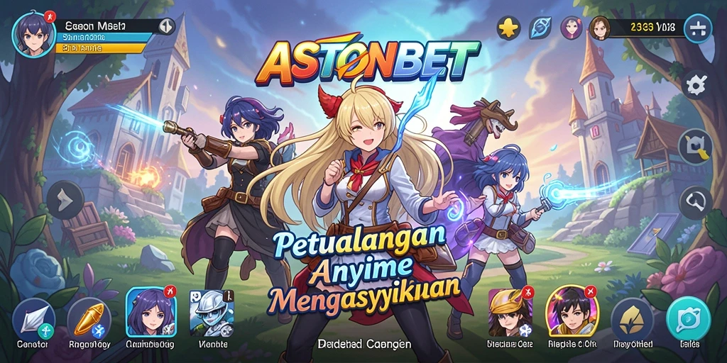 Tampilan gameplay ASTONBET yang penuh warna dan dinamis.