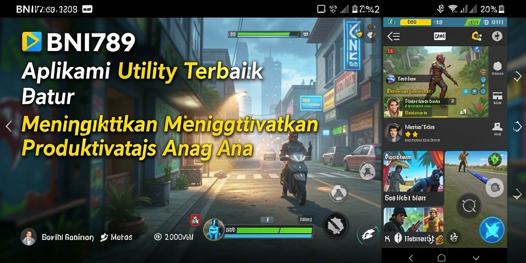Screenshot utama BNI789 menunjukkan fitur pengaturan tugas yang menarik.