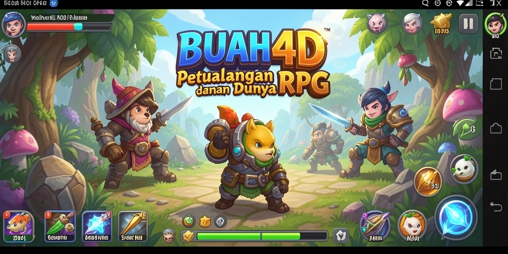 Tampilan gameplay menarik dari BUAH4D yang menunjukkan aksi RPG yang memukau.