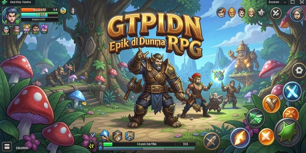Tampilan screenshot utama GTPIDN yang menampilkan aksi mendebarkan dalam petualangan RPG.