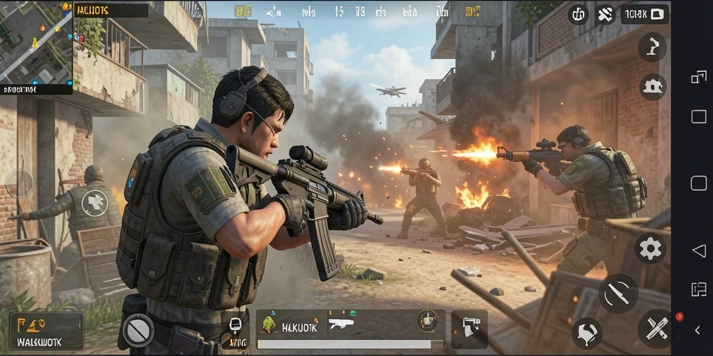 Screenshot menampilkan aksi intens dari gameplay HALKUOTK.