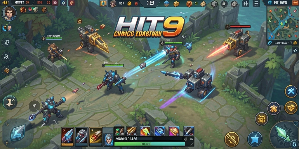 Tampilan gameplay strategis yang mendalam di HIT9.