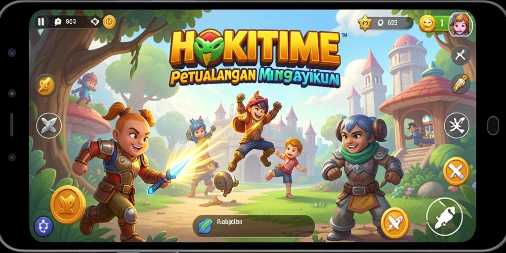 Tampilan gameplay HOKITIME dengan grafis menawan dan tantangan seru.