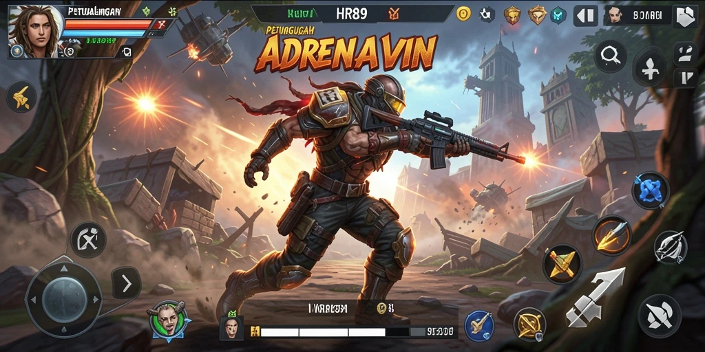 Tampilan utama gameplay HR89 dengan aksi yang mendebarkan.