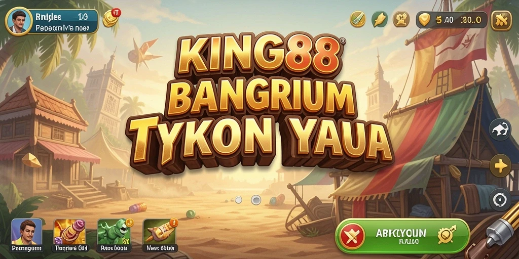 Tampilan seru gameplay KING88 saat membangun bisnis Tycoon.