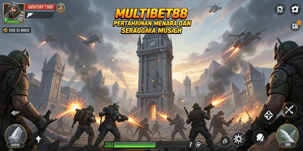 Tangkapan layar gameplay Tower Defense yang mendebarkan dari MULTIBET88.