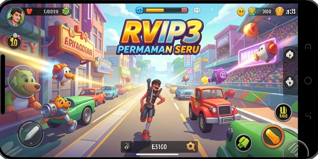 Tampilan gameplay seru dan menantang di RVIP3.