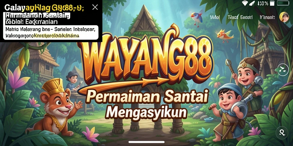 Tangkapan layar utama WAYANG88 menampilkan gameplay yang ceria dan interaktif.